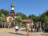 В станице Бессергеневской прошло благословение участников сборов «Архангел Михаил»