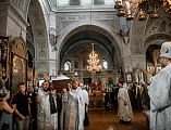 В храме святителя Тихона Задонского ст. Кривянской в день погребения настоятеля прихода протоиерея Анатолия Почтового состоялось соборное богослужение духовенства Донской митрополии