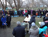 В Пятницком епархиальном подворье станицы Манычской праздник Крещения Господня отметили праздничным Богослужением