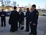 Иерей Александр Левчик совершил заупокойную литию по погибшим сотрудникам полиции Боковского района