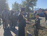 Состоялось древонасаждение на территории Шахтинского Я.П. Бакланова казачьего кадетского корпуса