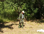 На территории храма честь образа Пресвятой Богородицы пос. Сидорово-Кадамовский провели подготовку к престольному празднику