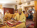 В престольный день Преосвященнейший епископ Симон возглавил Божественную литургию в храме в честь равноапостольной Ольги, великой княгини Российской в поселке Горный