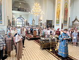 В праздник Успения Пресвятой Богородицы епископ Симон совершил Божественную литургию в храме Донецкого Успенского архиерейского подворья станицы Гундоровской