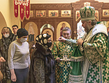 Накануне дня памяти блаженной Ксении Петербургской Преосвященнейший епископ Симон совершил всенощное бдение