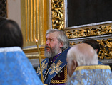 Митрополит Исидор и епископ Симон совершили вечернее богослужение с чтением акафиста Пресвятой Богородице у иконы Одигитрии