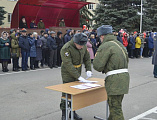 Иеромонах Николай (Наметышев) напутствовал принявших присягу солдат