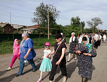 В Вербное воскресенье освящен Поклонный Крест на въезде в хутор Малотокмацкий
