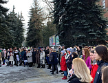 Иеромонах Николай (Наметышев) посетил митинг в день освобождения пос. Персиановский от немецко-фашистской Германии
