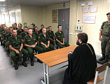 Руководитель епархиального отдела по взаимодействию с Вооруженными Силами и силовыми структурами иерей Александр Теличкин провел беседу на тему «Грех и его последствия» с  военнослужащими войсковой части № 22265
