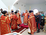 В день храмового праздника Преосвященнейший епископ Симон совершил Божественную литургию в храме святого великомученика Георгия Победоносца пос. Новозарянский