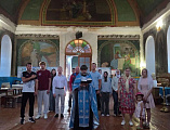 В храме станицы Бессергеневской молитвенно поддержали сборную России по гребле