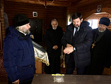 Преосвященнейший епископ Симон с рабочим визитом посетил храм в честь святого апостола Иоанна Богослова хутора Красный