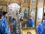 В день престольного праздника Преосвященнейший епископ Симон совершил Божественную литургию в храме Донской иконы Божией Матери г. Новошахтинска