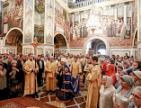 Епископ Шахтинский и Миллеровский Симон сослужил за Божественной литургией Предстоятелю Украинской Православной Церкви Блаженнейшему Митрополиту Киевскому и всея Украины Онуфрию в Великой церкви Свято-Успенской Киево-Печерской Лавры