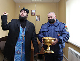 Благочинный приходов Нижнедонского округа совершил чин освящения новой пожарной части № 248 ст. Заплавской Октябрьского района