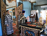 В Великий Вторник Страстной седмицы Великого поста Преосвященнейший епископ Симон возглавил литургию Преждеосвященных Даров в храме святителя Николая города Шахты