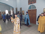 Накануне престольного праздника в храме Сретения Господня ст. Базковской состоялось соборное богослужение