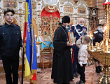 Иеромонах Арсений (Алимов) поздравил первоклассников казачьей школы с вступлением в казачата