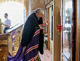 Преосвященнейший епископ Симон совершил Божественную литургию в день престольного праздника в храме святой равноапостольной княгини Ольги поселка Горный