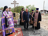 Преосвященнейший епископ Симон совершил чин на основание церкви и водружение креста в поселке Тарасовский
