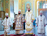 Преосвященнейший епископ Симон сослужил митрополиту Саратовскому и Вольскому Игнатию в день 10-летия его архиерейской хиротонии