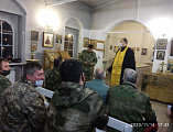 Протоиерей Роман Амплеев провел беседу с казаками станицы Мало-Несветаевской в Донском храме г. Новошахтинска