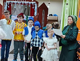 Воспитанники церковно-приходской воскресной школы "Благовест" поздравили родителей и детей региональной общественной организации «Ветер перемен» с Рождеством Христовым 