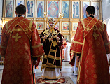 Епископ Шахтинский и Миллеровский Симон совершил Божественную литургию и диаконскую хиротонию в храме Донской иконы Божией Матери г. Новошахтинска