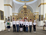 Воспитанники воскресной группы храма Успения Пресвятой Богородицы станицы Калитвенской подготовили пасхальное представление для прихожан и жителей станицы