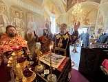 В престольный день епископ Симон совершил Божественную литургию в храме святых мучениц Веры, Надежды, Любови и матери их Софии в станице Багаевской
