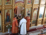 Епископ Шахтинский и Миллеровский Симон совершил Божественную литургию и диаконскую хиротонию в храме Донской иконы Божией Матери г. Новошахтинска
