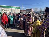 В престольный праздник Преосвященнейший епископ Симон совершил Литургию в храме блаженной Матроны Московской города Донецка
