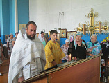 В храме Пресвятой Троицы с. Маньково иерей Антоний Бережной совершил молебен на начало учебного года