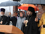 Преосвященнейший епископ Симон совершил чин малого освящения храма в честь Семистрельной иконы Божией Матери в пос. Новокадамово Артемовского сельского поселения