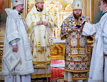 Преосвященнейший епископ Симон сослужил митрополиту Саратовскому и Вольскому Игнатию в день 10-летия его архиерейской хиротонии