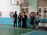 Протоиерей Роман Мясников поздравил учащихся 5-го класса средней школы ст. Манычской с принятием в казачата