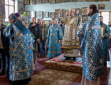 В праздник Благовещения Пресвятой Богородицы Преосвященнейший епископ Симон совершил Литургию в храме Вознесения Господня города Шахты