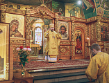Преосвященнейший епископ Симон совершил Божественную литургию и благодарственный молебен по случаю двенадцатой годовщины интронизации Святейшего Патриарха Кирилла