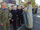 Иерей Евгений Поцелуев совершил молебен в казачьем кадетском корпусе имени генерала Я.П. Бакланова в праздник Покрова Пресвятой Богородицы