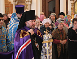 В престольный день Преосвященнейший епископ Симон совершил Божественную литургию в храме Державной иконы Божией Матери города Донецка
