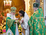 В праздник Входа Господня в Иерусалим Преосвященнейший епископ Симон сослужил Святейшему Патриарху Кириллу в Храме Христа Спасителя