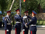 В Шахтинском Я.П. Бакланова казачьем кадетском корпусе прозвенел последний звонок, выпускников напутствовал иерей Евгений Поцелуев
