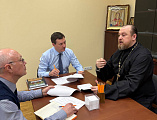 Встреча руководителя епархиального отдела по взаимодействию с казачеством с руководством областного департамента