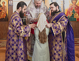 В Неделю вторую Великого поста Преосвященнейший епископ Симон совершил Божественную литургию в храме великомученика Пантелеимона поселка Майский