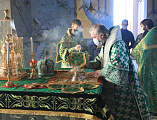 В День Святой Троицы, Пятидесятницы Преосвященнейший епископ Симон совершил Божественную литургию в Покровском кафедральном соборе г. Шахты 