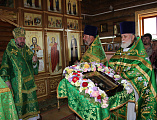 В престольный праздник Преосвященнейший епископ Симон возглавил Божественную литургию в храме преподобного Серафима Саровского хут. Красновка