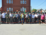 В поселке Чертково состоялся праздничное мероприятие, посвященное 100-летию создания пограничных войск, участников поздравил протоиерей Антоний Колистратов