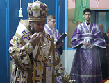 Преосвященнейший епископ Симон возглавил Литургию Преждеосвященных Даров в храме Казанской иконы Божией Матери г. Гуково