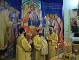В престольный праздник Преосвященнейший епископ Симон совершил Божественную литургию в храме святого праведного Иоанна Кронштадтского г. Шахты